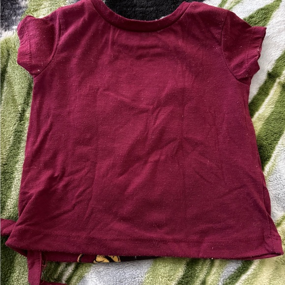 12M Girl Minnie Mouse Shirt Maroon - Picture 4 of 4